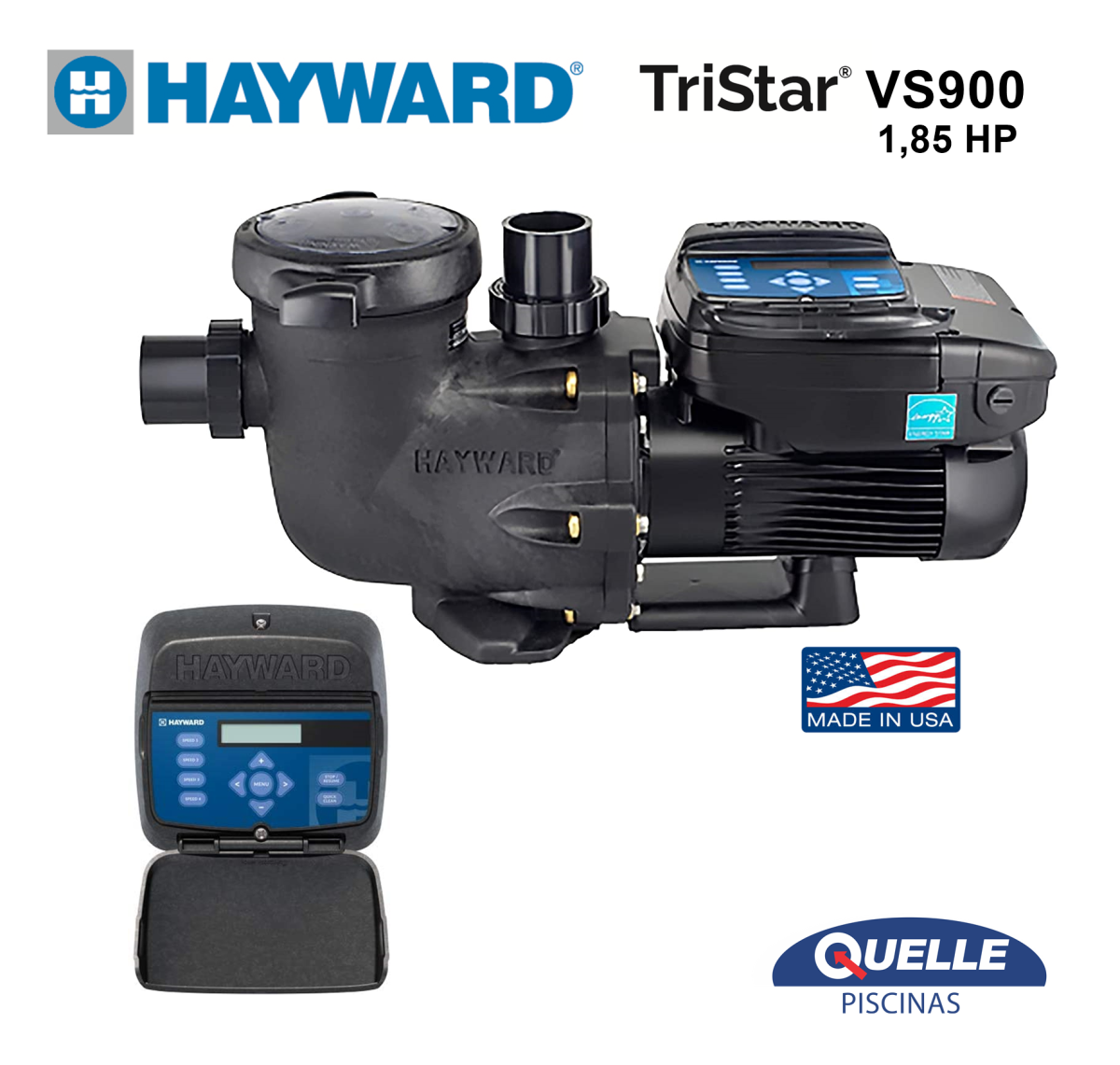 HAYWARD TriStar VS 900 de 1,85 HP - Bomba de Velocidad Variable para piscinas