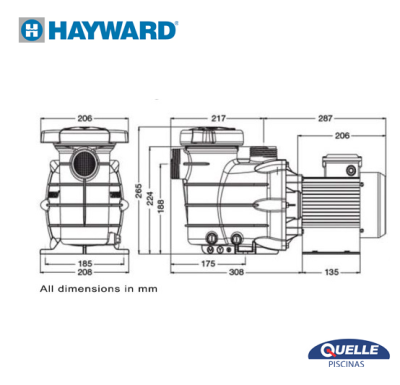 HAYWARD SwimPro de 1,5 HP - Bomba para piscinas