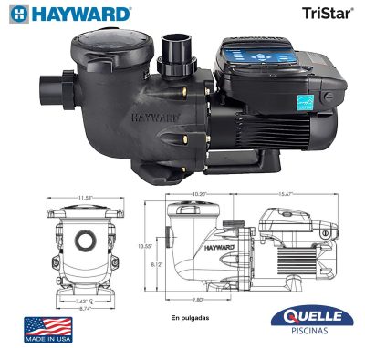 HAYWARD TriStar VS 950 de 2,7 HP – Bomba de Velocidad Variable para Piscinas