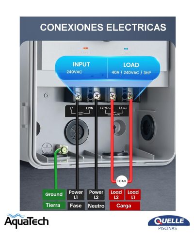 AQUATECH Suraielec IHD Temporizador Digital Inteligente para Piscinas – 40 A