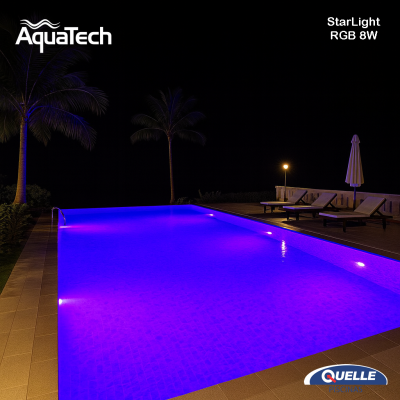 AQUATECH StarLight RGB 8W - Aplique LED RGB Inteligente para Piscinas