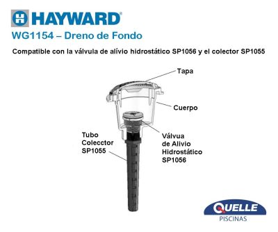 HAYWARD WG1154 – Dreno de Fondo Antiatrapamiento y Antivortice